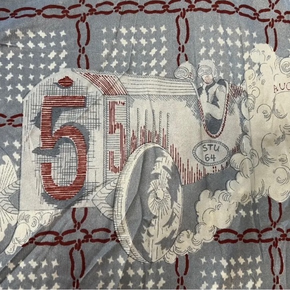 Vintage Rare 70’s AUGIE 100% Nylon Disco Race Car Theme Men’s Shirt! - Picture 4 of 6